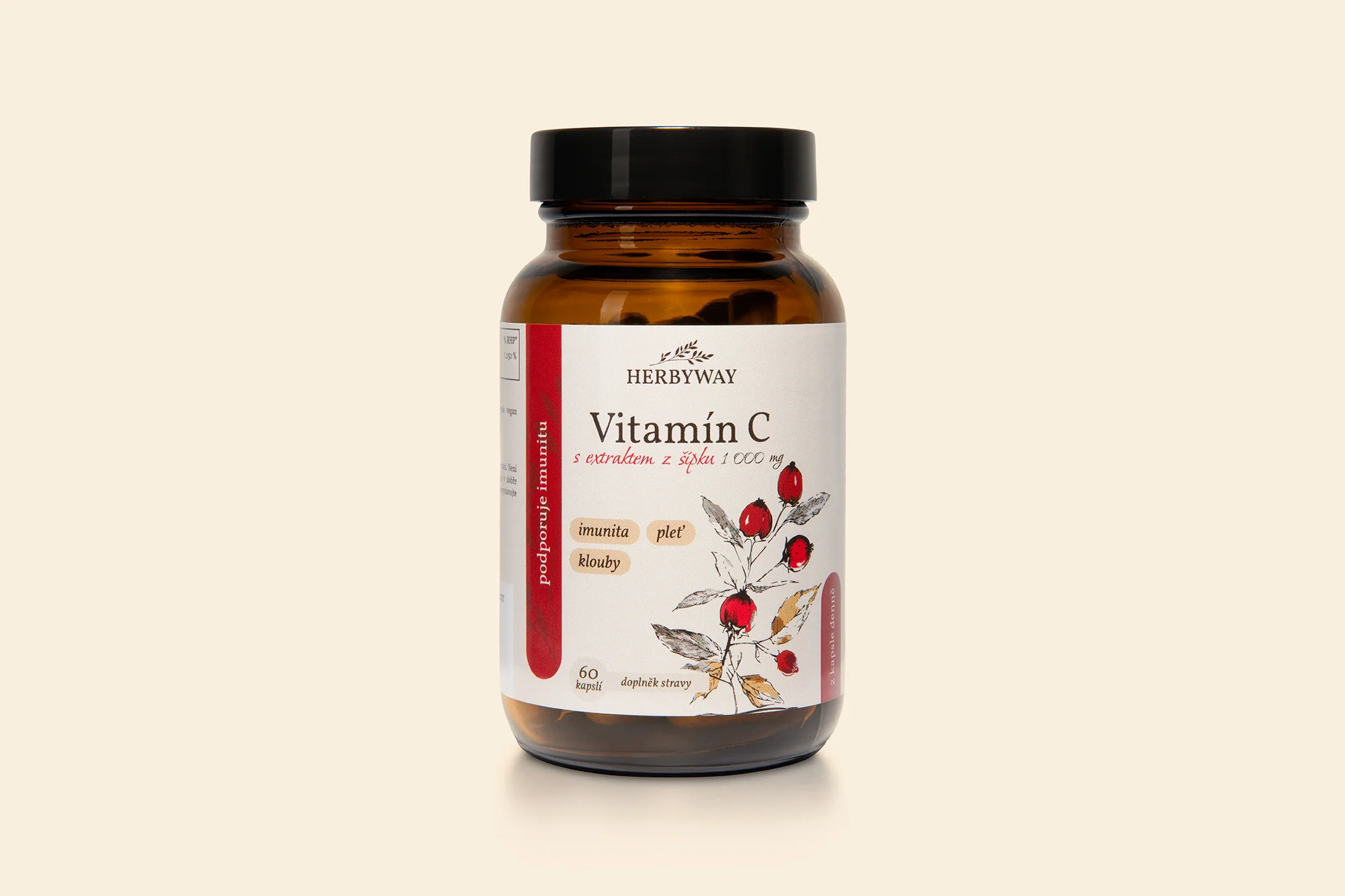 Produktová fotografie doplňku stravy Vitamin C značky Herbyway